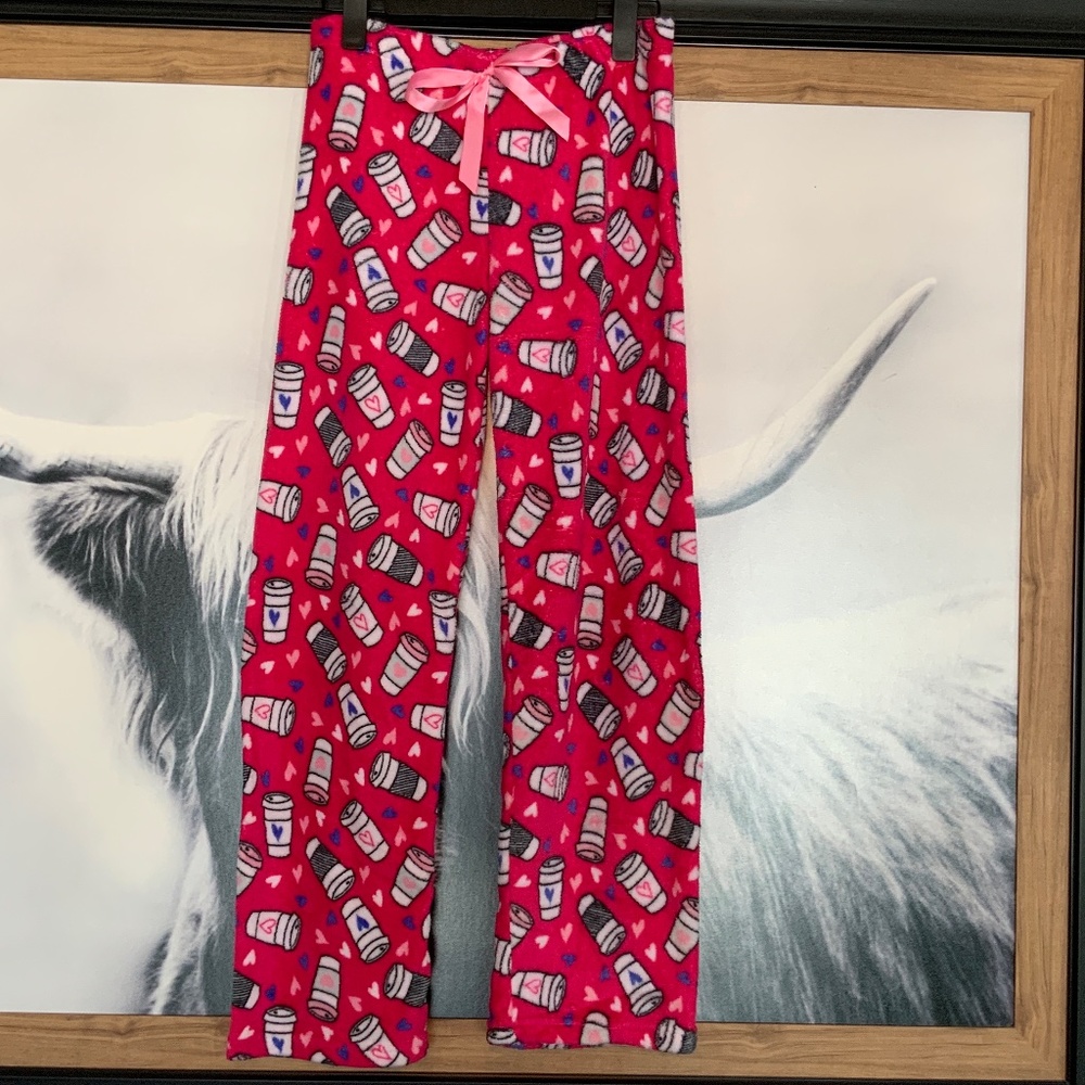 Hearts & Coffee Valentine’s Day Pajama Pants